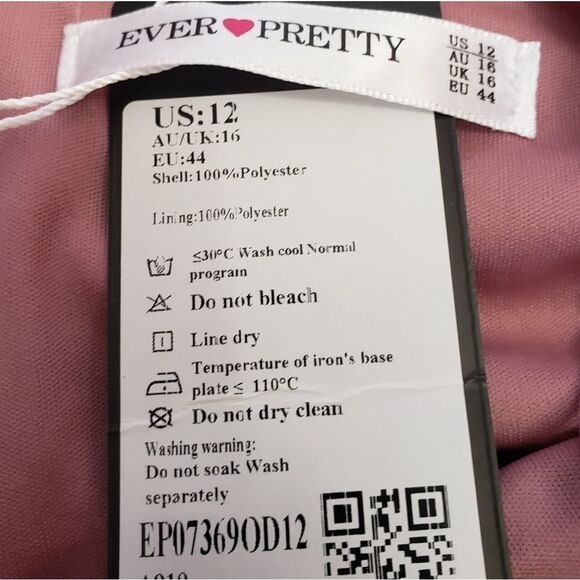 EVER PRETTY 7369 purple orchid spaghetti straps v neck tulle maxi dress 12 - Picture 11 of 13